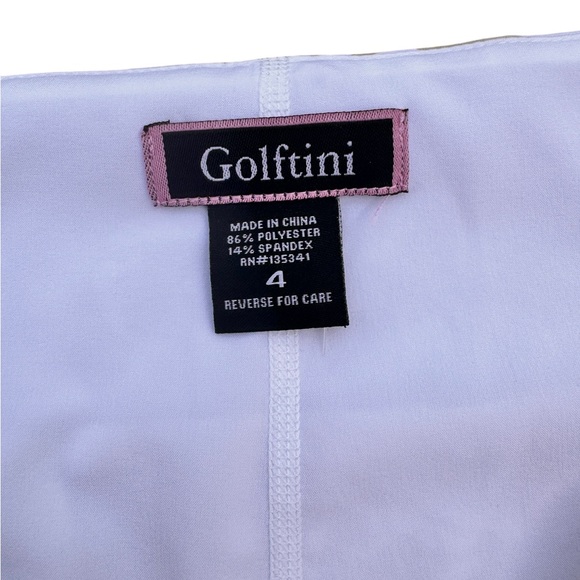 Golftini Grace Tan White Floral Golf Skort Shorts Size 4 Stretch Athleisure NWOT - Picture 10 of 10